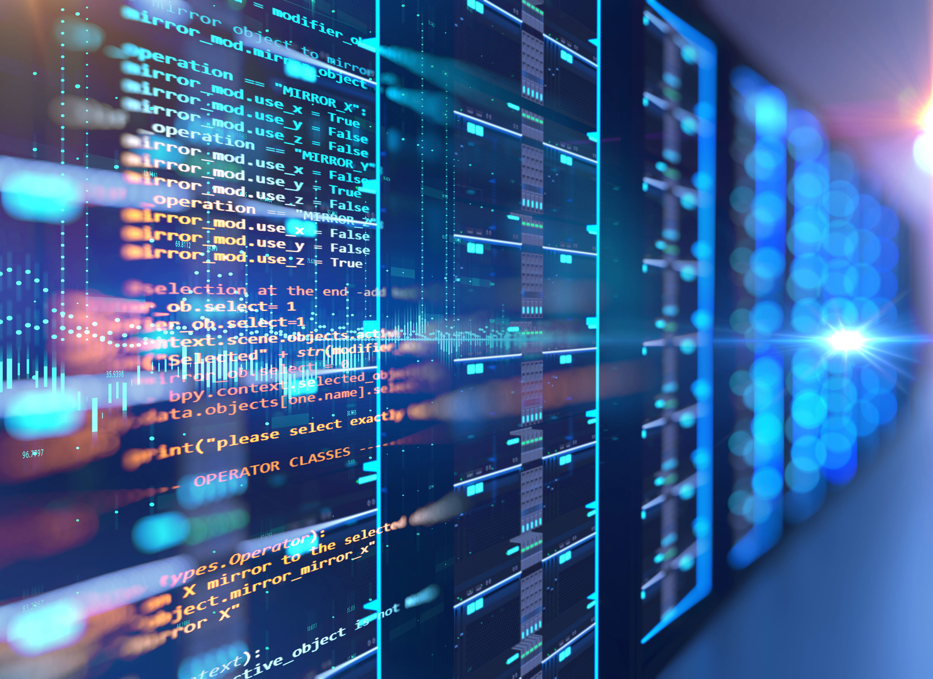 Wall of high power computers 