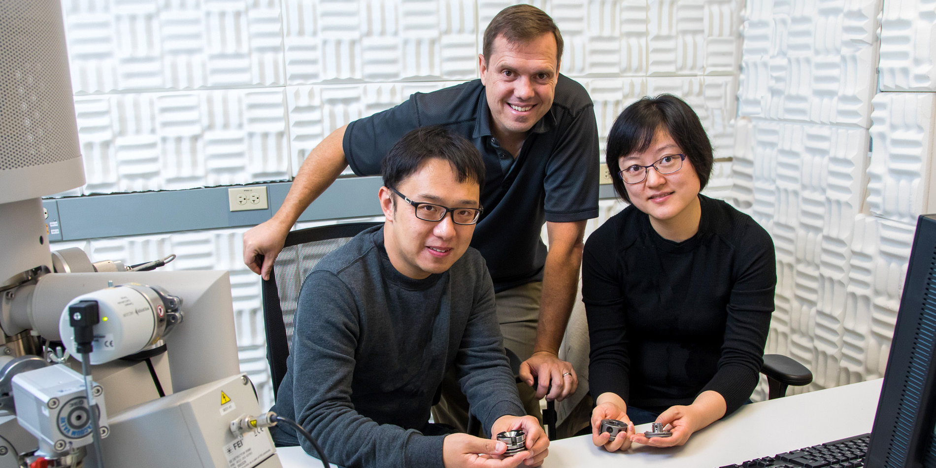 Researchers in a SIMES lab