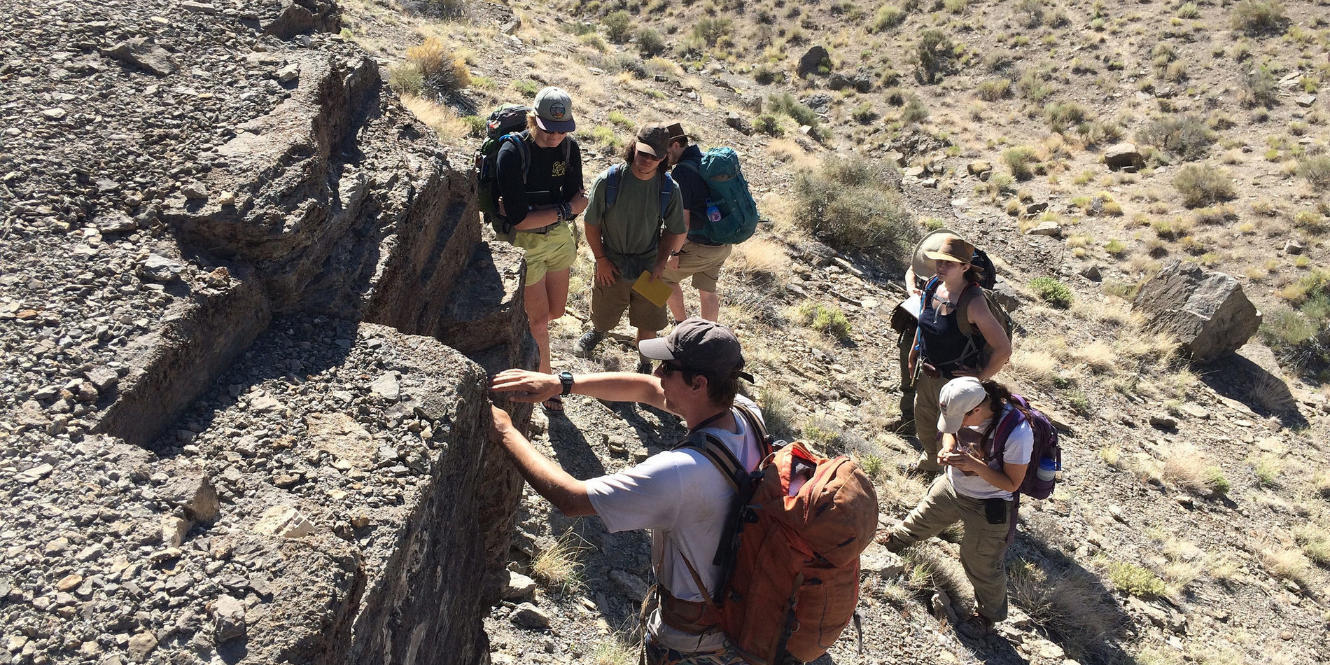 Students on a field trip.