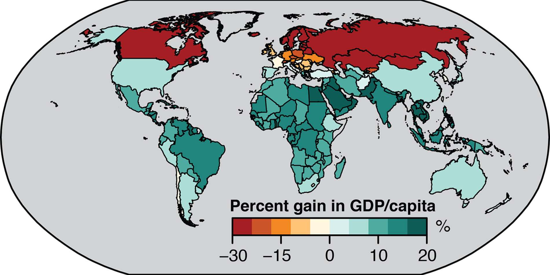 Economic gains map