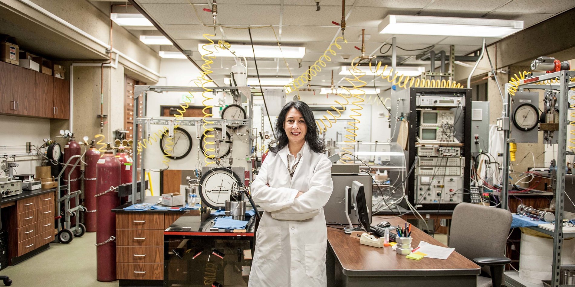 Tiziana standing in her lab