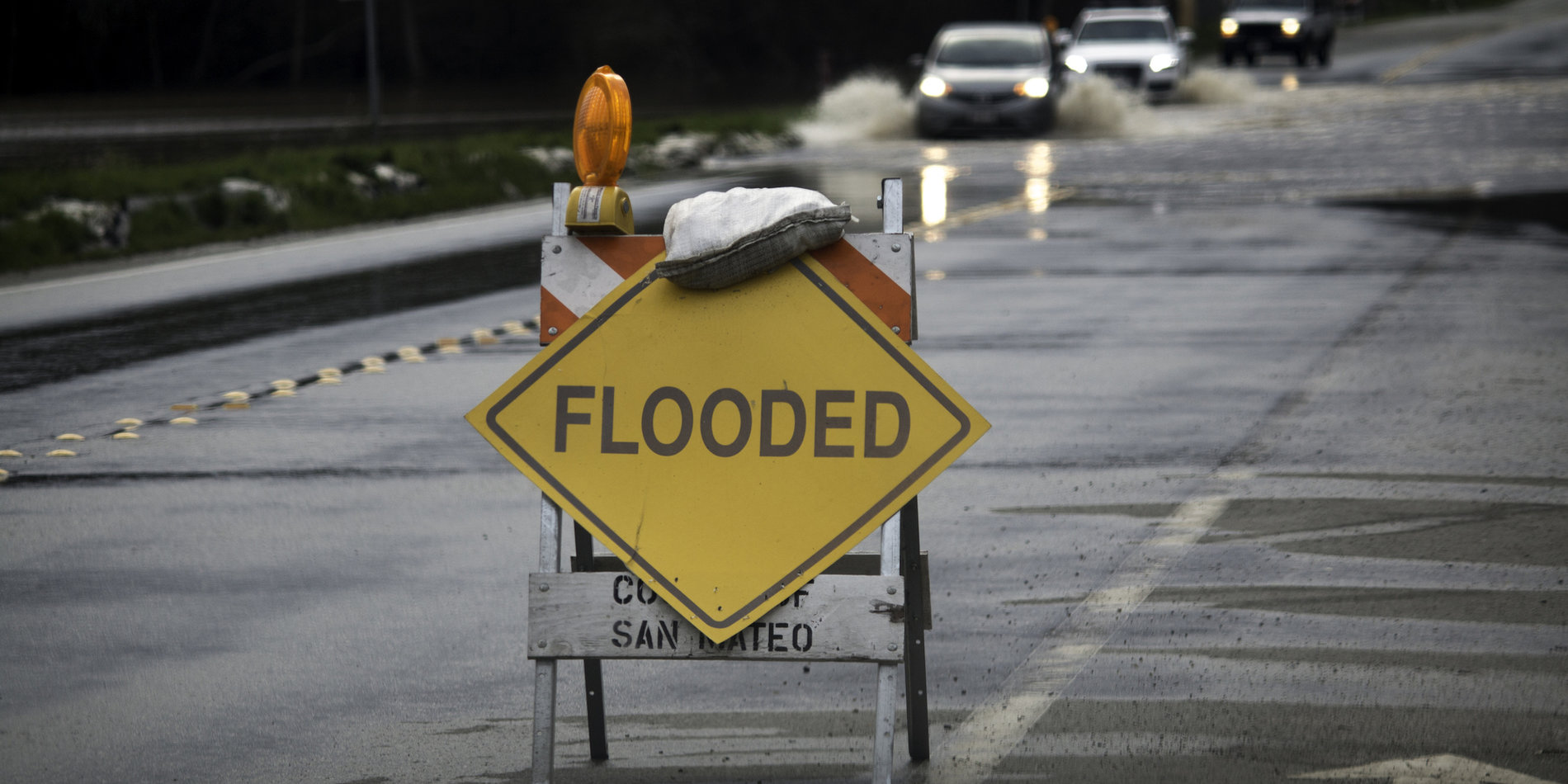 Flooded road