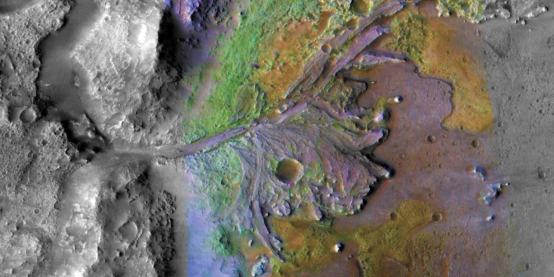 Jezero crater on Mars