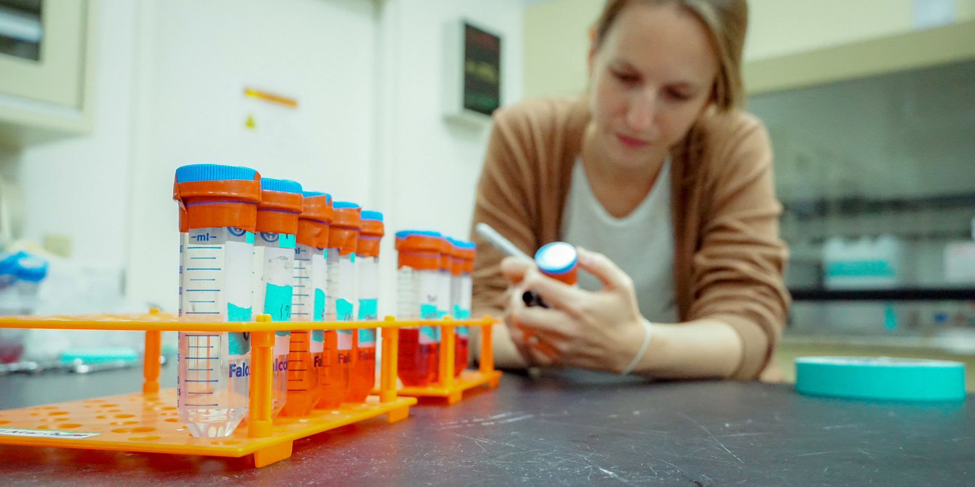 Meredith Goebel in a lab.