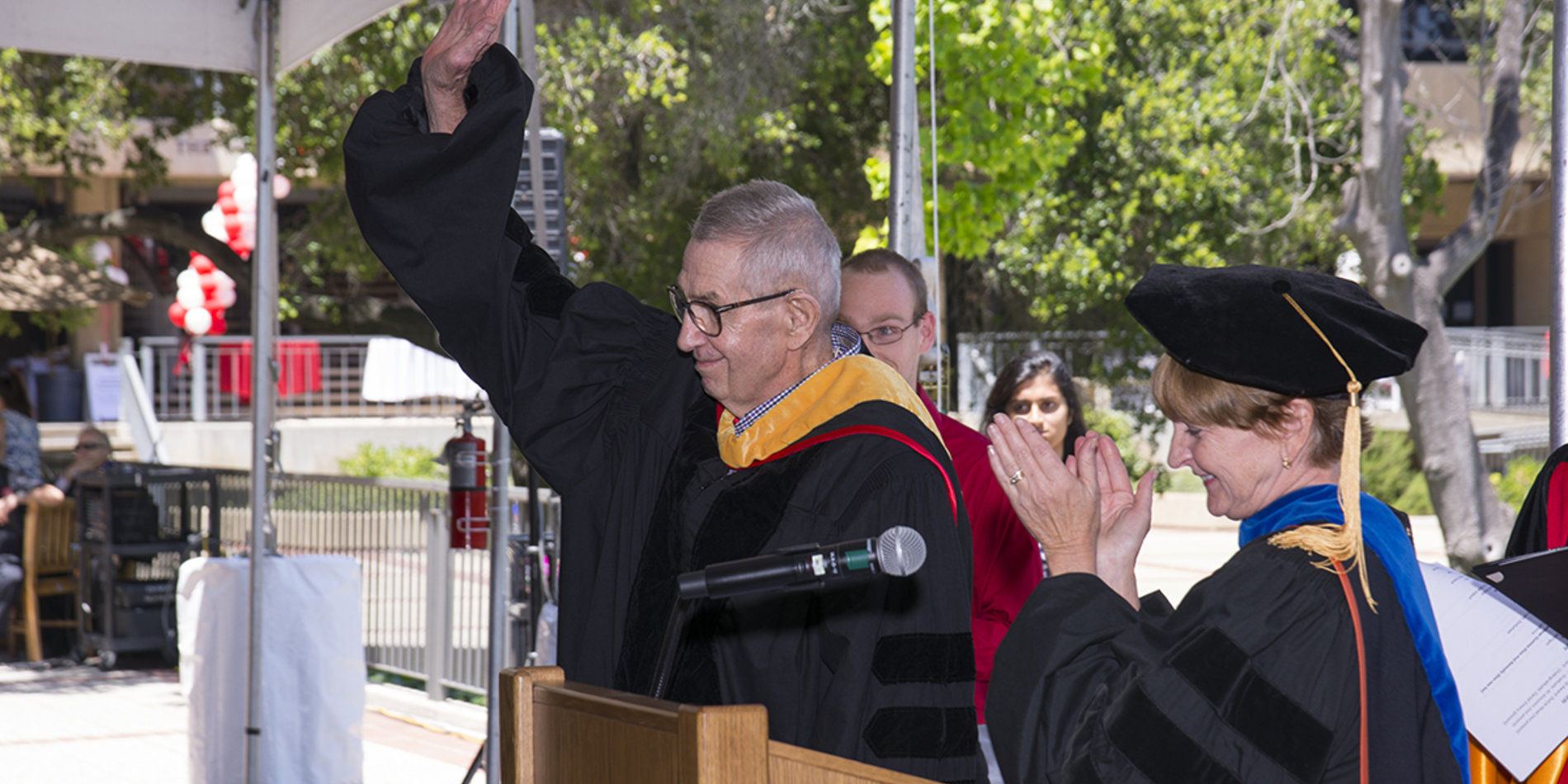 Bob Coleman and Pam Matson at Commencement