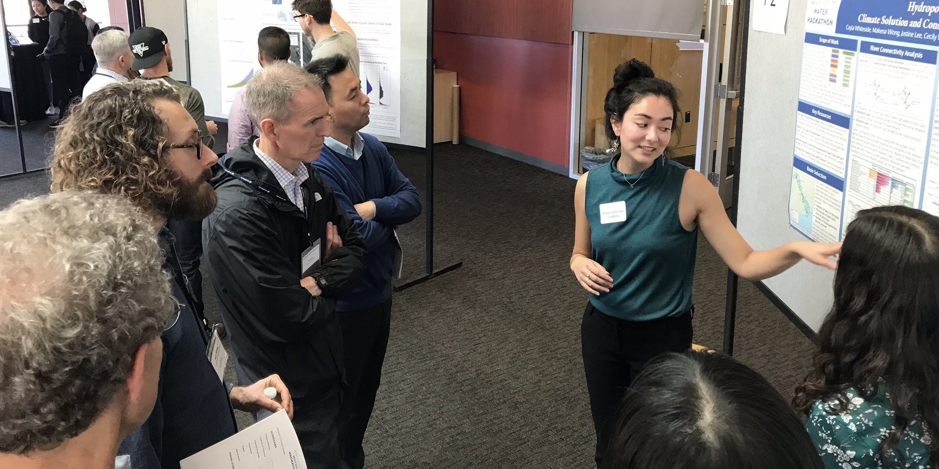 Students during poster session.
