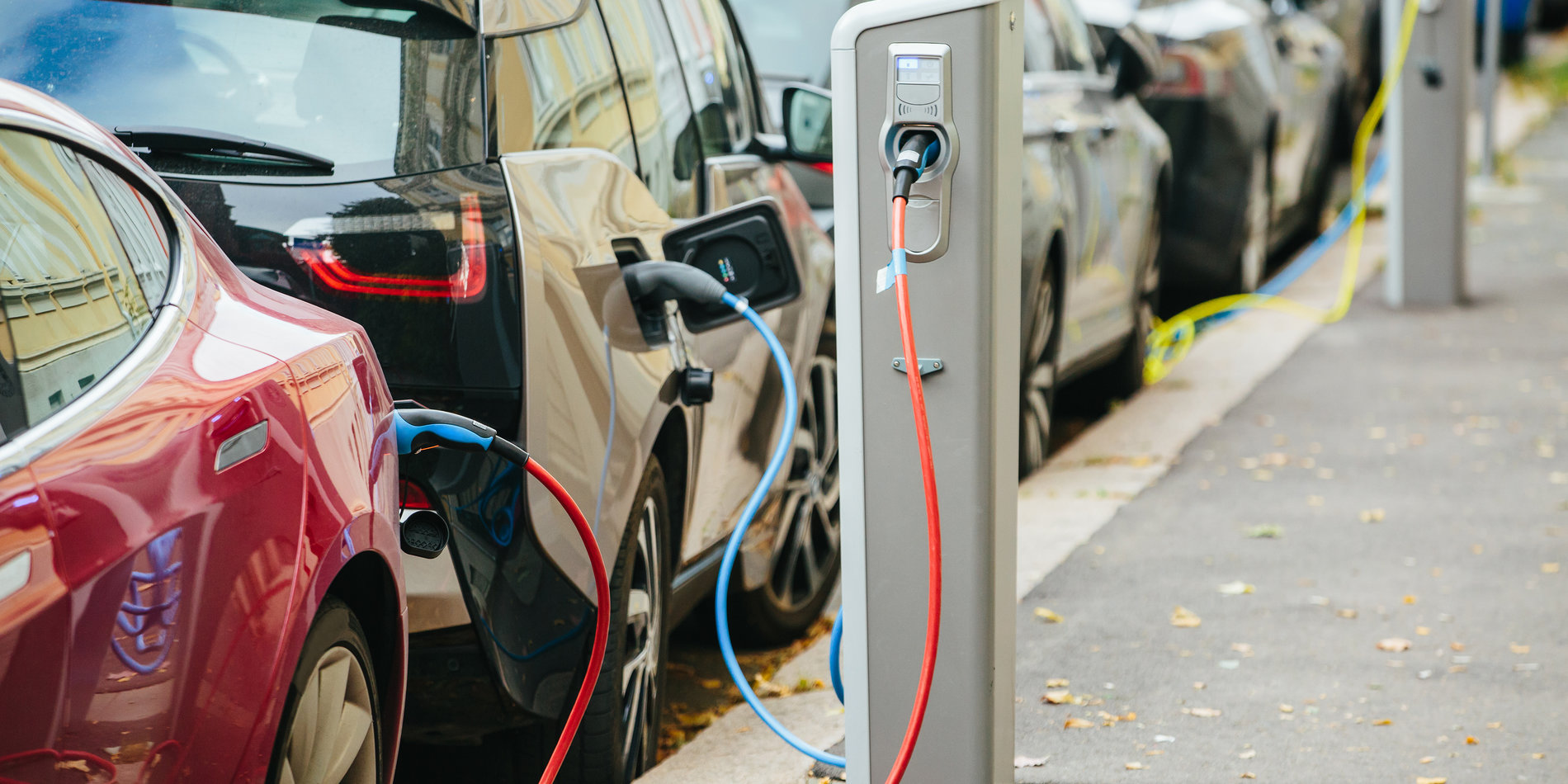 cars at charging stations
