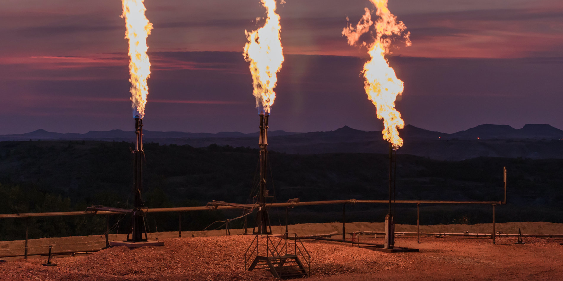 Gas flares in North Dakota