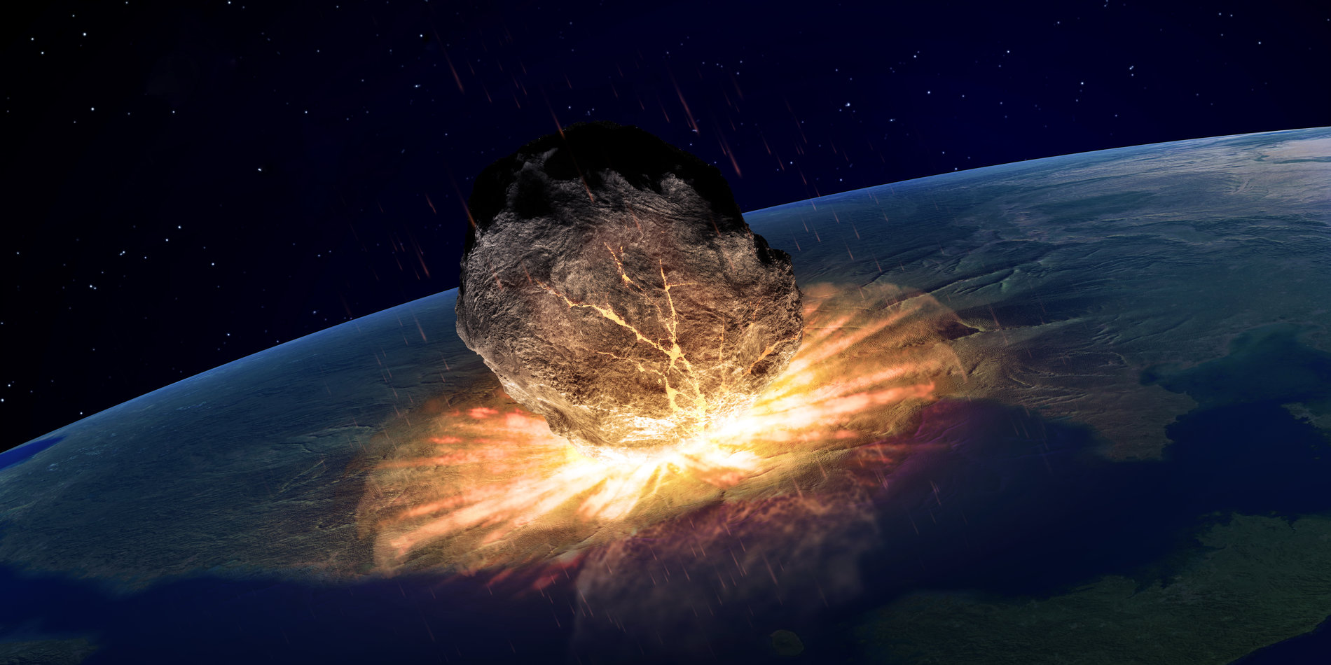 asteroid impact illustration