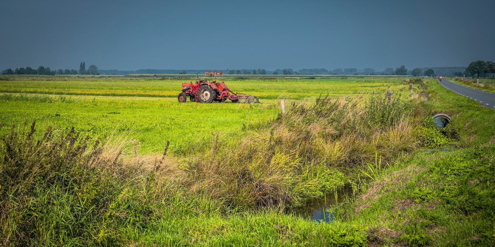 Tractor on field
