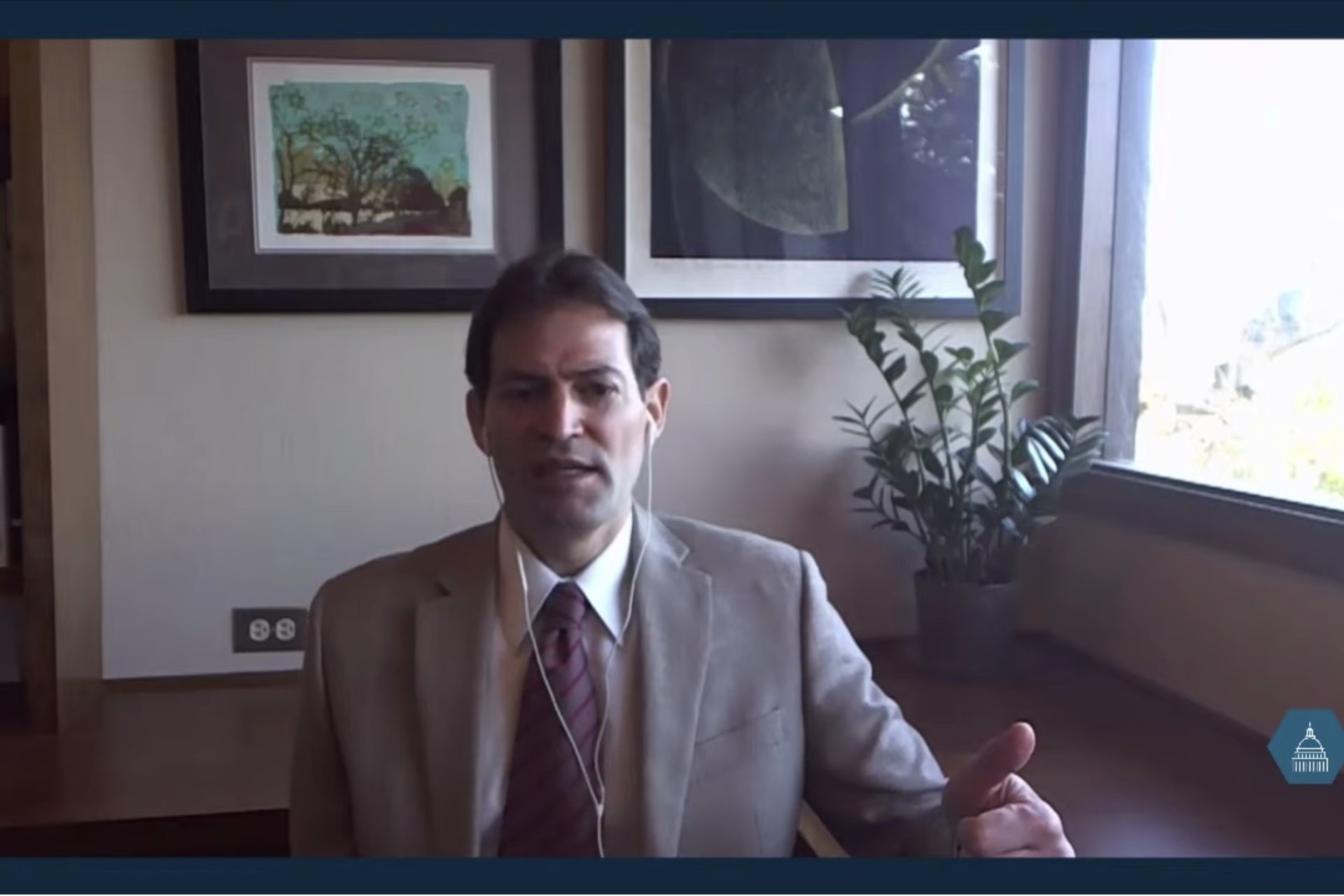 Noah Diffenbaugh at hearing on Zoom