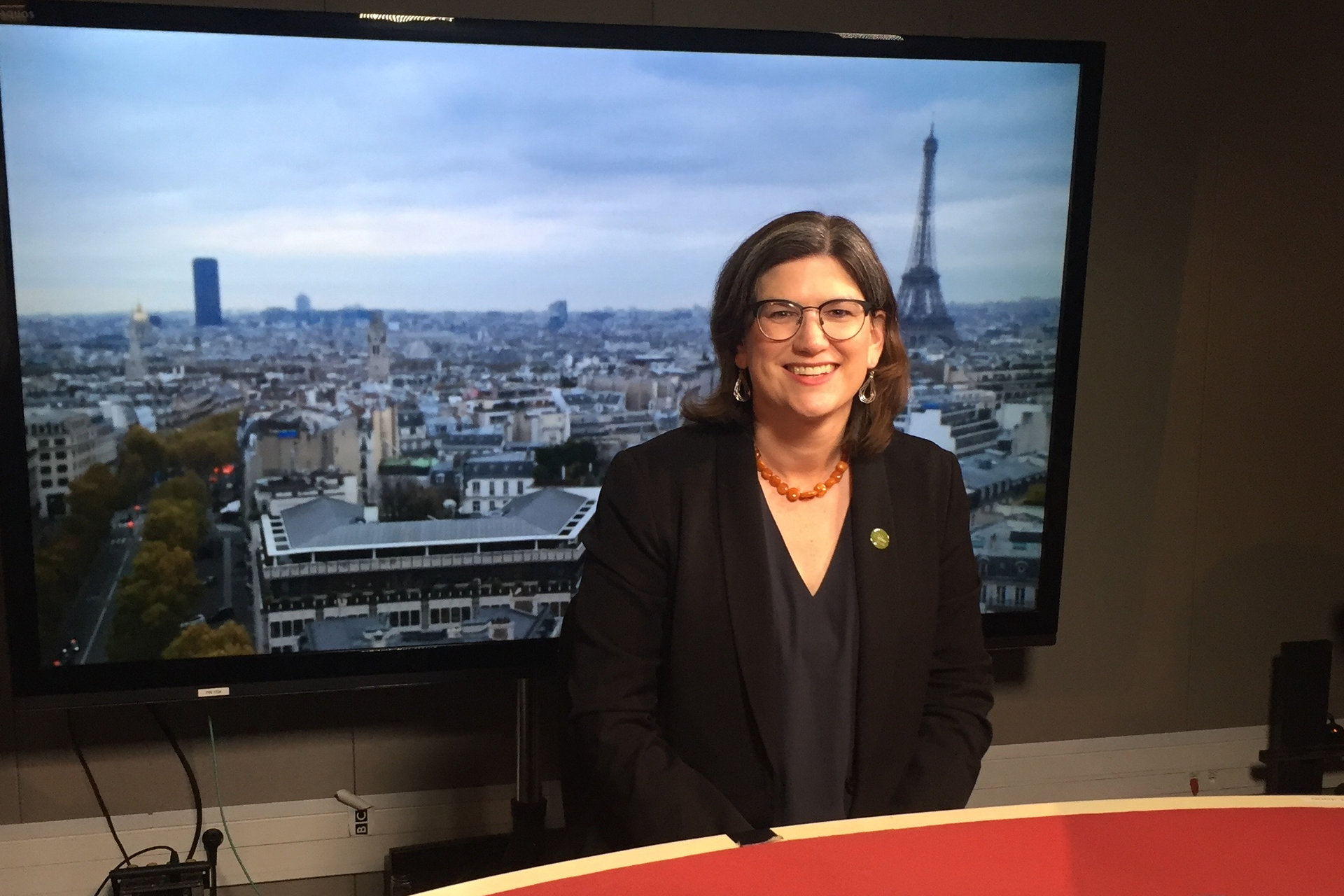 Kate Brauman at BBC studio