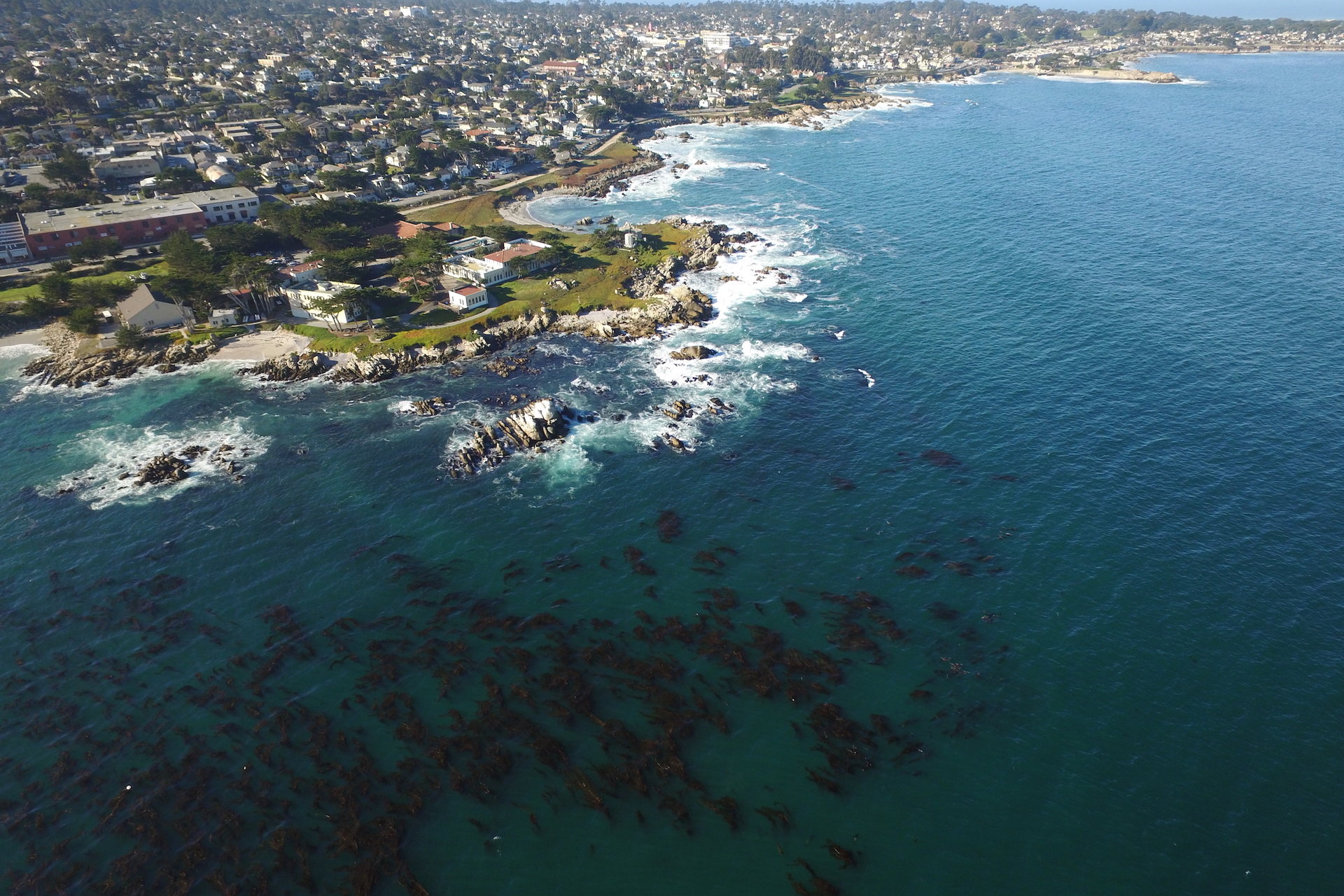 Aerial view of Monterey Bay, California