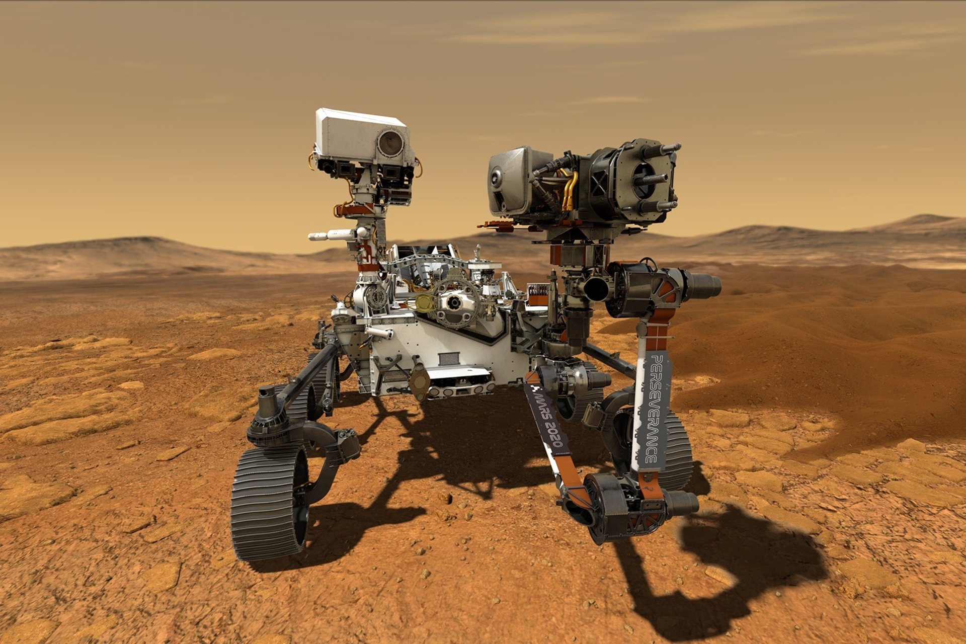 Illustration of rover on Mars