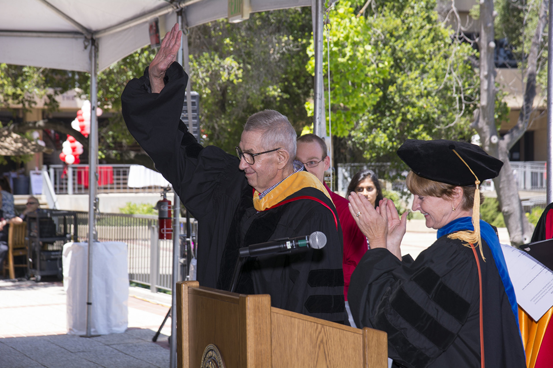 Bob Coleman and Pam Matson at Commencement