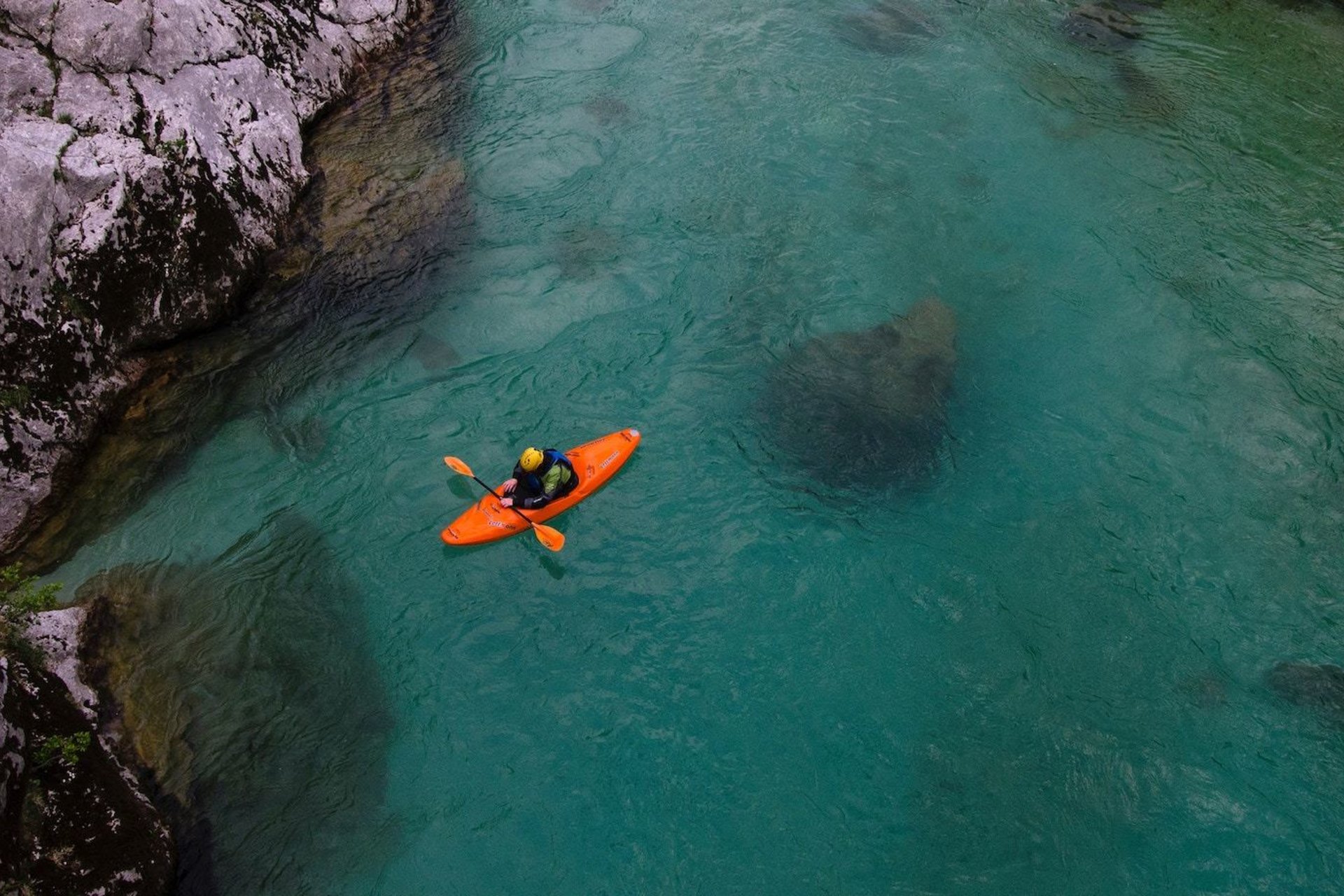 Kayak in water