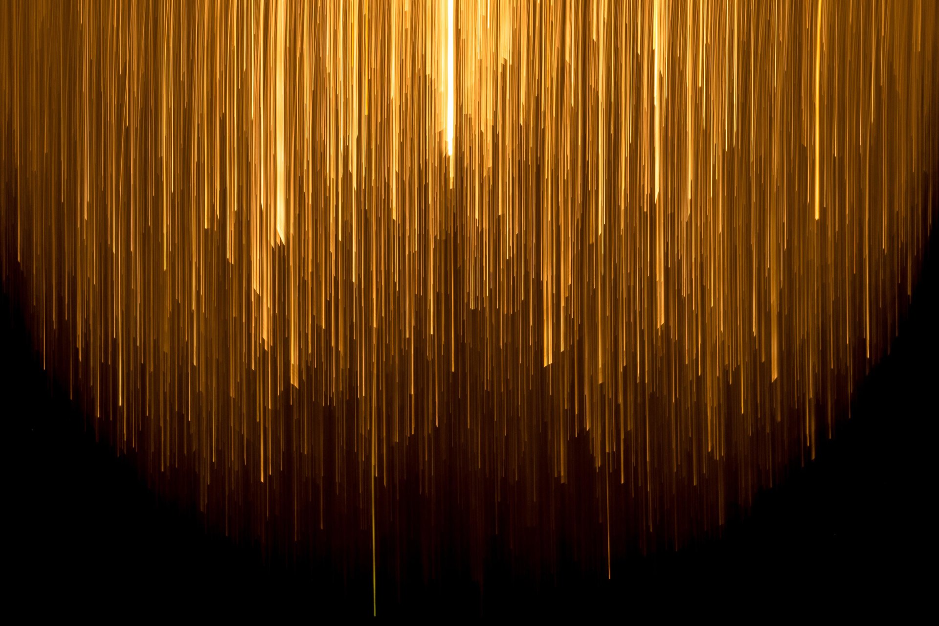 Cascade of yellow light illustration