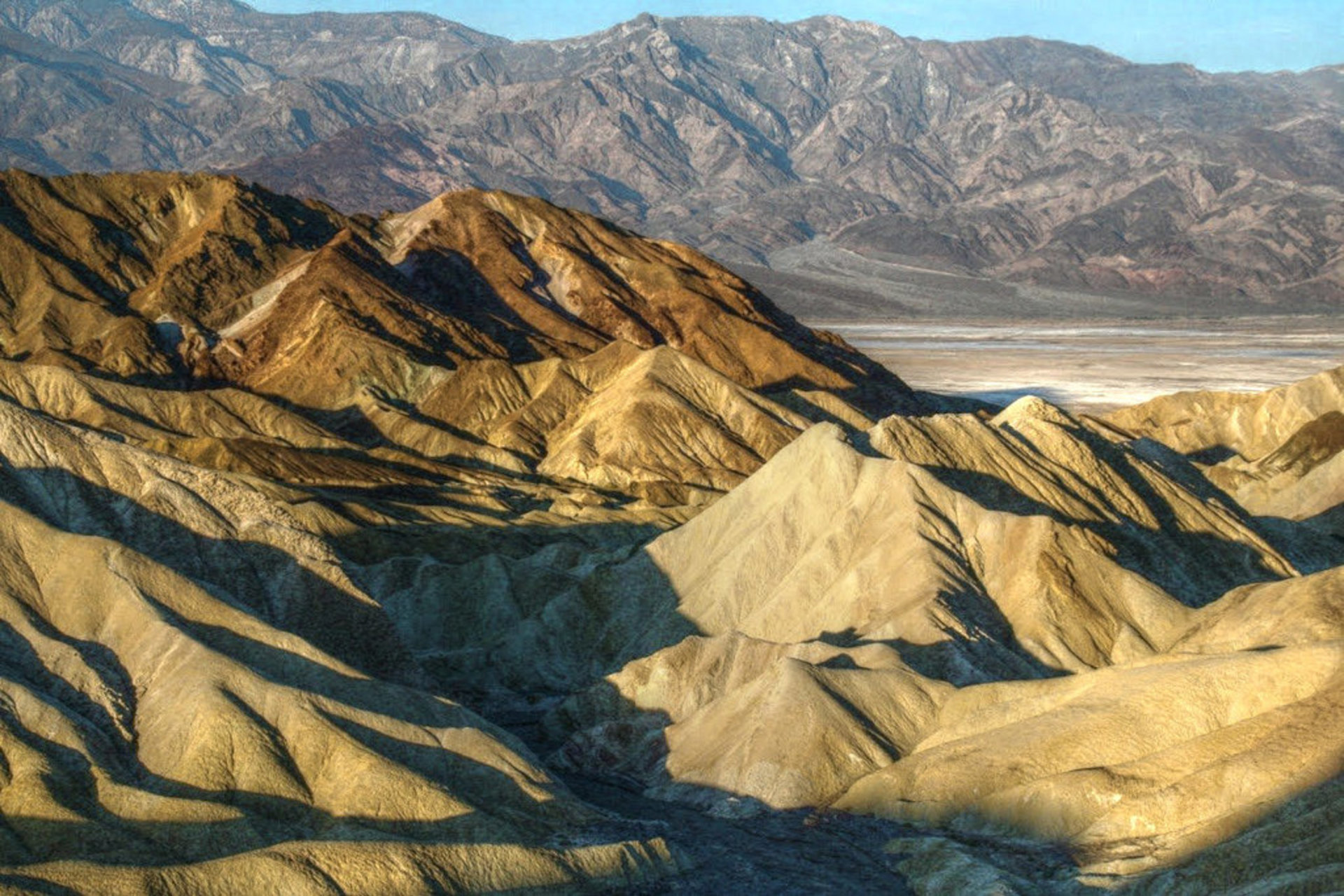 Ariel view of Sun Mountains in Death Valley