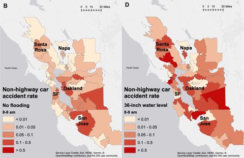 Maps of Bay Area accidents from flooding