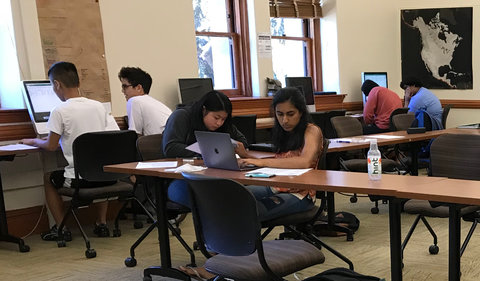 Students working in lab