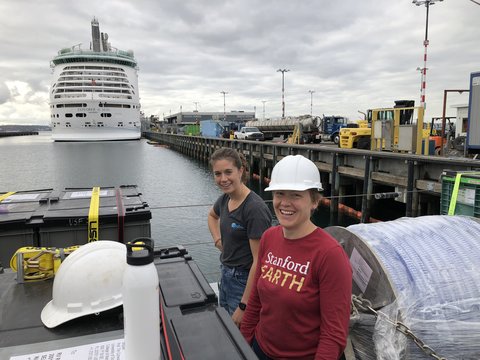 Karen Casciotti and Colette Kelly at port.