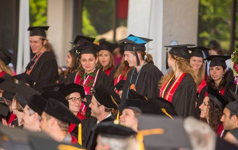 Graduates standing