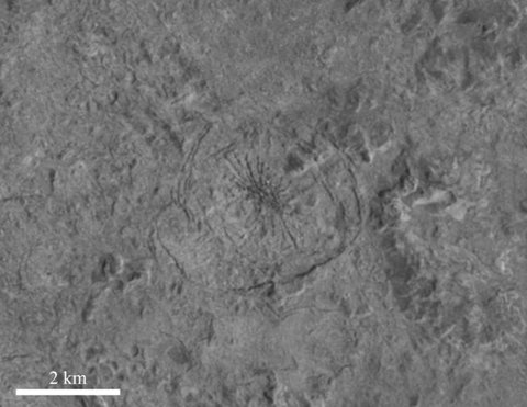 Spider-like feature on Europa
