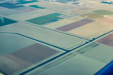Irrigation canals and farmland