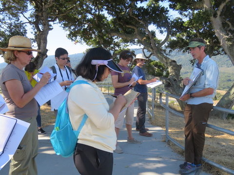 Teachers learning outside.