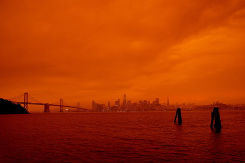Smoke over San Francisco Bay