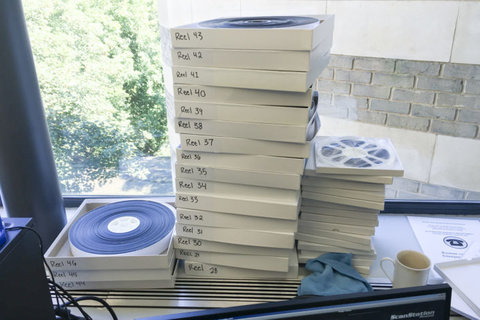 reels containing spliced film