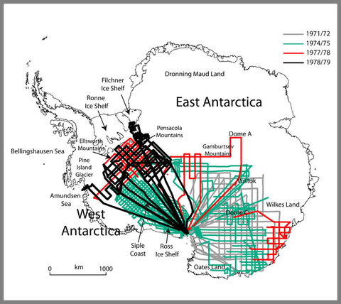 Antarctica flight maps