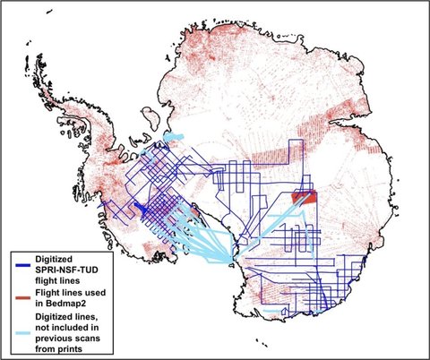 Flight map of Antarctica