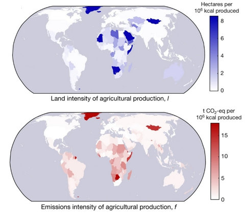 Emissions intensity maps