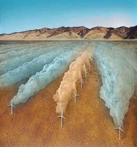 Drawing of wind farm