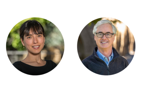 Profile photos of Gabrielle Wong-Parodi and Jim Leape