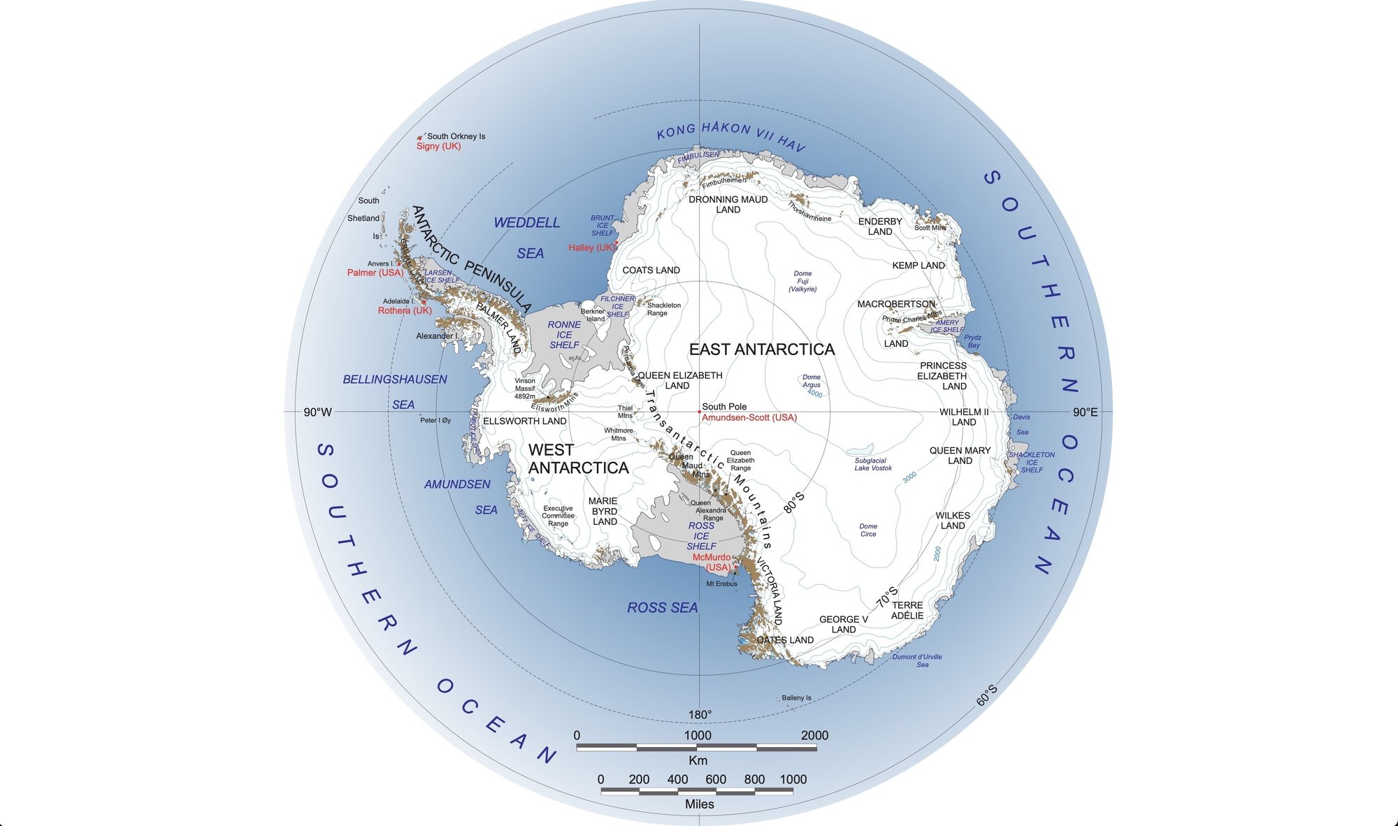 Map of Antarctica