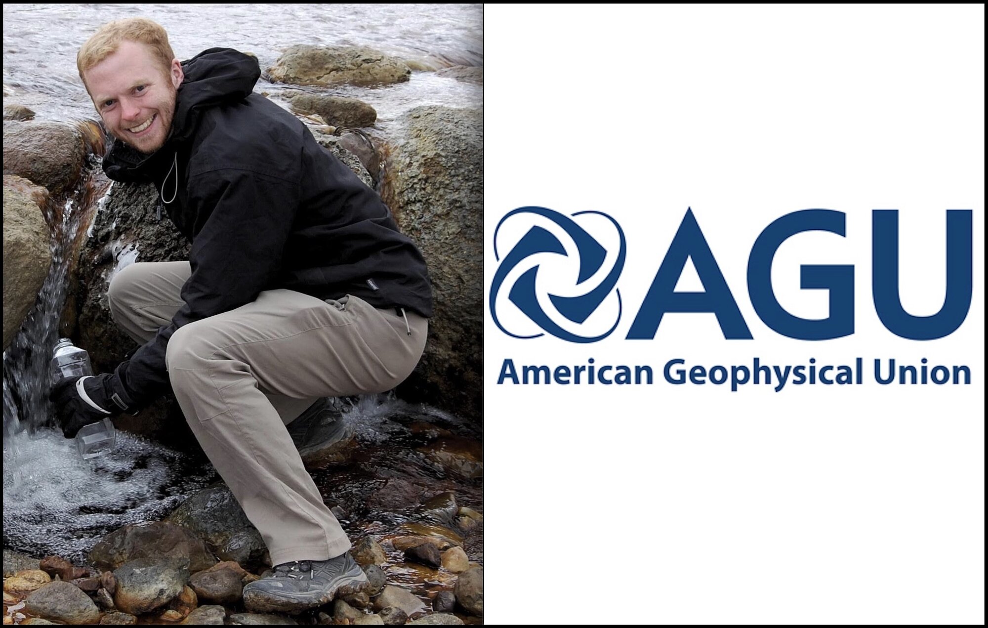 Matt Lees and AGU logo