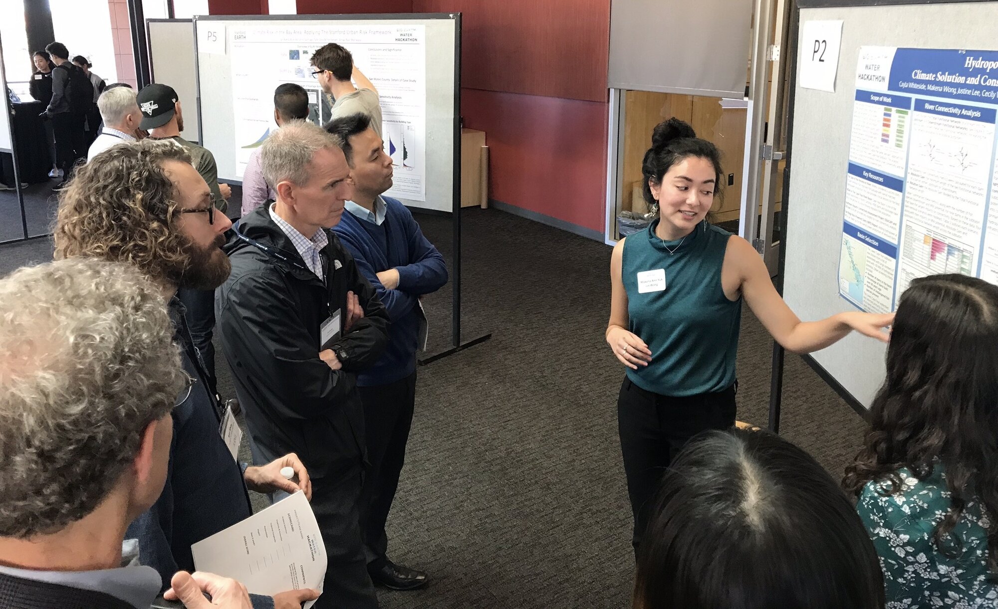 Students during poster session.