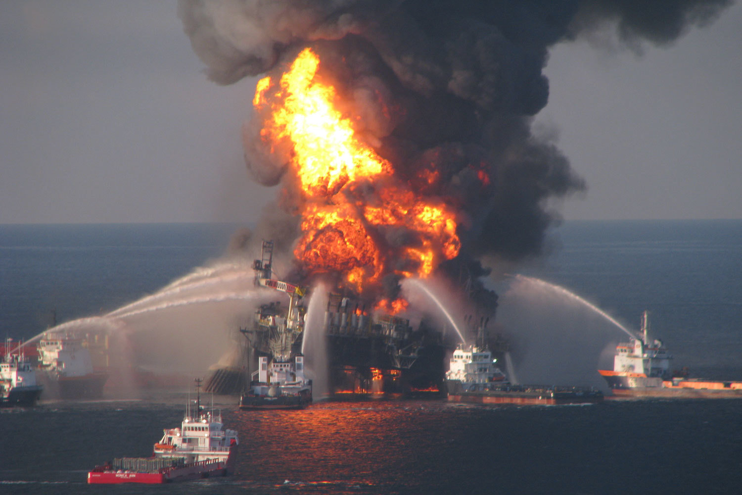 oil spill fire