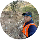 Selfie of Jason Navarro Lopez outside in the field